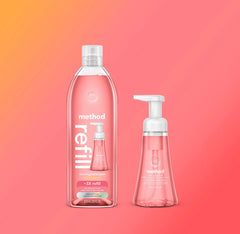 pink grapefruit foaming hand wash starter set, 38 oz