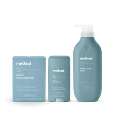 method men body bundle - sea + surf, 26.65 oz